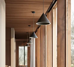 Suspension, Annular, small, noir, LED, 3000K, 523lm, Ø32cm, H23,8cm - Woud