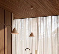 Suspension, Annular, small, beige, LED, 3000K, 523lm, Ø32cm, H23,8cm - Woud