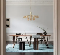 Suspension, Apiales 18, laiton, verre transparent, Ø89cm, H48cm - Nuura