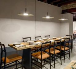 Suspension, Aplomb Large, gris, LED, 2700K, 1279lm, Ø45cm, H20cm - Foscarini