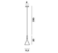 Suspension, Aplomb, mini, brun, Ø11,5cm, H20cm - Foscarini