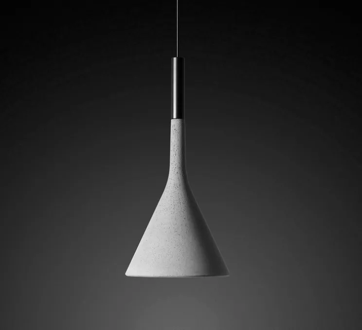 Suspension, Aplomb Outdoor, gris clair , IP44, LED, dim, 2700K, 680 lm, Ø17cm, H36cm - Foscarini