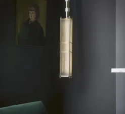 Suspension, Arbor, laiton, blanc, Ø17cm, H75cm - Bert Frank