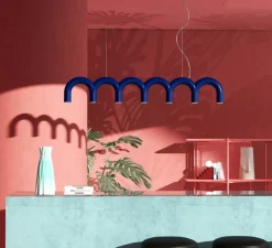 Suspension, Arch, Bleu Cobalt, L125,5cm, H20cm - Oblure