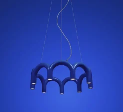 Suspension, Arch circle, Bleu, Ø76cm, H22cm - Oblure