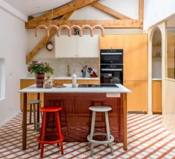 Suspension, Arch, Rose nude, L125,5cm, H20cm - Oblure