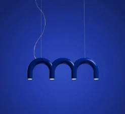 Suspension, Arch Triplette, Bleu cobalt, L65,6cm, H20,5cm - Oblure