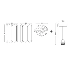 Suspension, Arcs, bleu cobalt, Ø20cm, H30cm - Hay