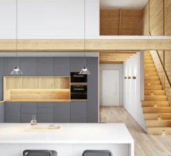 Suspension, Ark Recessed, noir, transparent, LED, 2700K, 350 lm, Ø19,5cm, H12,5cm - Beneito Faure