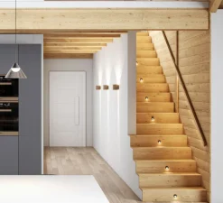 Suspension, Ark Recessed, noir, transparent, LED, 2700K, 350 lm, Ø19,5cm, H12,5cm - Beneito Faure