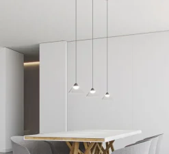 Suspension, Ark Recessed, noir, transparent, LED, 2700K, 350 lm, Ø19,5cm, H12,5cm - Beneito Faure