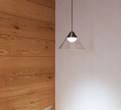 Suspension, Ark Recessed, noir, transparent, LED, 2700K, 350 lm, Ø19,5cm, H12,5cm - Beneito Faure