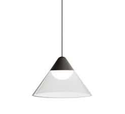 Suspension, Ark Recessed, noir, transparent, LED, 2700K, 350 lm, Ø19,5cm, H12,5cm - Beneito Faure