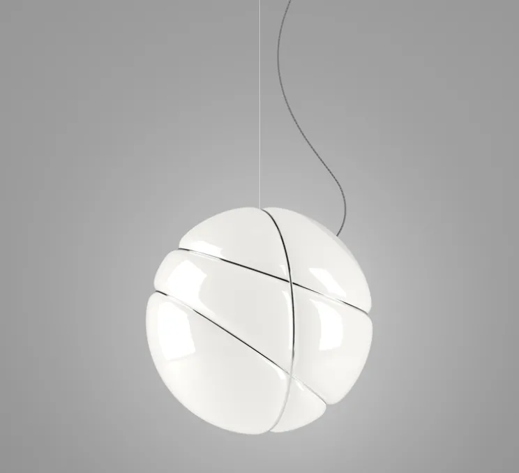 Suspension, Armilla Chrome, Blanc chromé, Ø36cm, H36cm - Fabbian