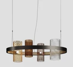 Suspension, Armonia SP OV1, Multicolore 2, Ø120cm, H39cm - Vistosi