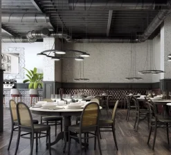 Suspension, Aro T-3542, noir, LED, dim, 2700K, 1106 lm, Ø80cm, H2,8cm - Estiluz