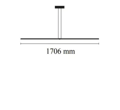 Suspension, Arrangements (line), noir, LED, 2700K, 1296lm, L170,6cm, H2cm - Flos