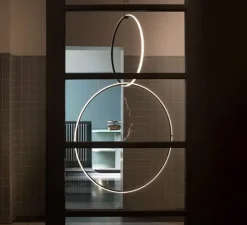 Suspension, Arrangements (round M + round L), noir, LED, 2700K, 4752lm, Ø102cm, H164,5cm - Flos