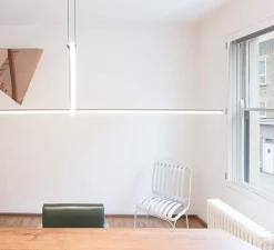 Suspension, Arrangements (round S + line), noir, LED, 2700K, 2376lm, L170,6cm, H39,8cm - Flos