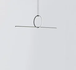 Suspension, Arrangements (round S + line), noir, LED, 2700K, 2376lm, L170,6cm, H39,8cm - Flos