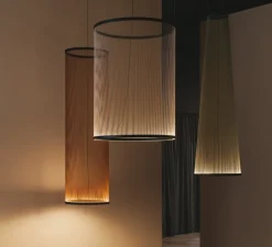 Suspension, Array, 1860, beige, LED, dim, 2700K, 3993 lm, Ø55cm, H192cm - Vibia