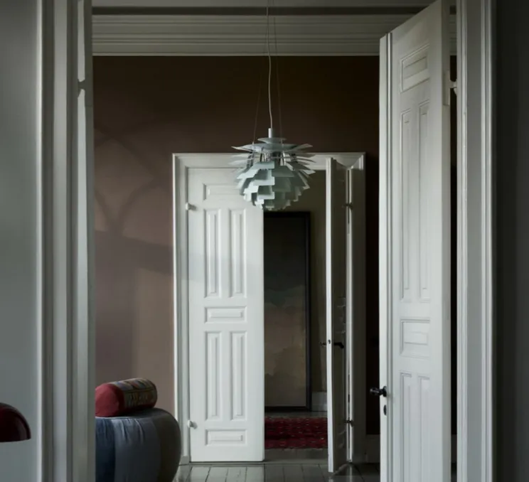 Suspension, Artichoke S, vert poudré, chrome, Ø48cm, H46,5cm - Louis Poulsen