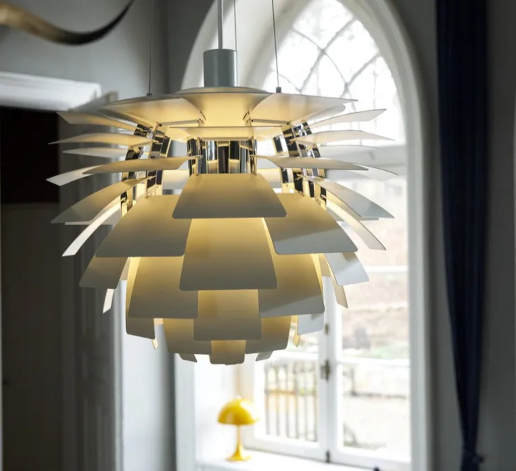 Suspension, Artichoke S, vert poudré, chrome, Ø48cm, H46,5cm - Louis Poulsen