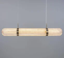 Suspension, Ashford Linear, argent antique, LED, 2700K, 660 lm, Ø15cm, H120;9cm - Mullan Lighting