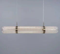 Suspension, Ashford Linear, argent antique, LED, 2700K, 660 lm, Ø15cm, H120;9cm - Mullan Lighting