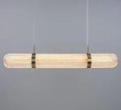 Suspension, Ashford Linear, argent antique, LED, 2700K, 660 lm, Ø15cm, H120;9cm - Mullan Lighting