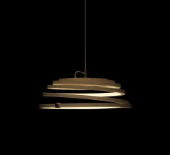 Suspension, Aspiro 8000, bouleau et noir, LED, 2850K, 650lm, Ø50cm, H35cm - Secto Design