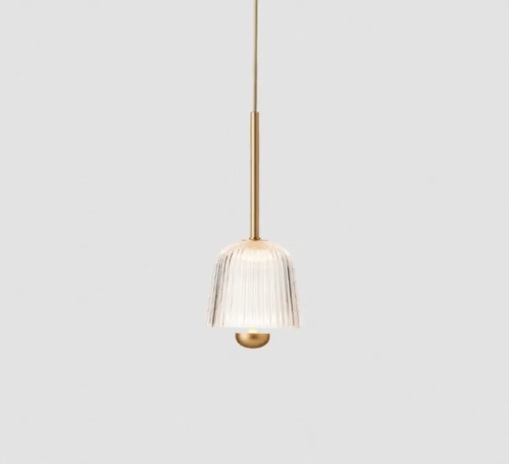 Suspension, Asteea 1, laiton satiné, Ø12,5cm, H30,3cm-Nuura