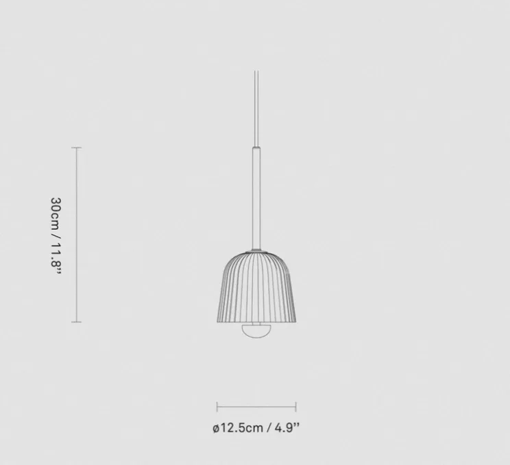 Suspension, Asteea 1, laiton satiné, Ø12,5cm, H30,3cm-Nuura