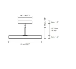 Suspension, Asteria, laiton, Ø43cm, H4cm - Umage