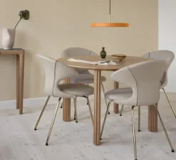 Suspension, Asteria Medium, orange et laiton, LED, 3000K, 1200lm, Ø43cm, H14cm - Umage