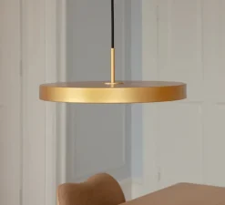 Suspension, Asteria Medium plus, laiton, LED, 2400-2700-3000K, 1600lm, Ø43cm, H14cm - Umage