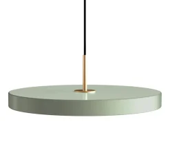 Suspension, Asteria Medium, olive et laiton, LED, 3000K, 1300lm, Ø43cm, H14cm - Umage