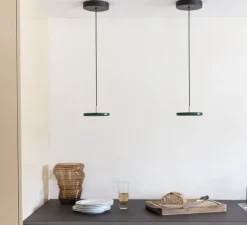 Suspension, Asteria Micro, vert forêt, LED, 3000K, 370 lm, Ø15cm, H5,7cm - Umage