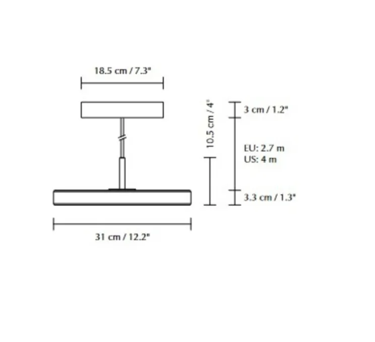 Suspension, Asteria Mini, laiton, Ø31cm, H3,3cm - Umage