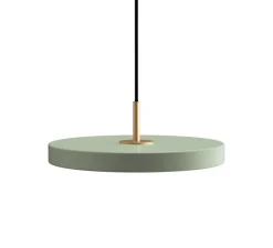 Suspension, Asteria Mini, olive et laiton, LED, 3000K, 1200lm, Ø31cm, H10.5cm - Umage