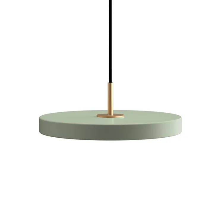 Suspension, Asteria Mini, olive et laiton, LED, 3000K, 1200lm, Ø31cm, H10.5cm - Umage