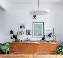 Suspension, Asteria Mini, perle blanc, LED, 3000K, 900lm, Ø31cm, H14cm - Umage