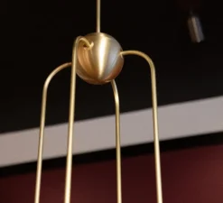 Suspension asymétrique, Quadruple, Eos, laiton brossé, Ø15,7cm, H90cm - Bert franck