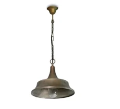 Suspension, Atelier 3147, laiton vieilli, IP44, Ø40cm, H100cm - Moretti Luce