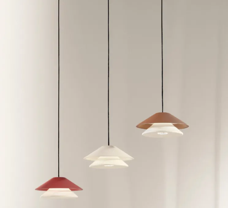 Suspension, Atreo, blanc, LED, 3000K, 865 lm, Ø13cm, H5,7cm - Nedgis