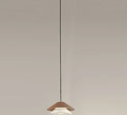 Suspension, Atreo, marron, LED, 3000K, 865 lm, Ø13cm, H5,7cm - Nedgis