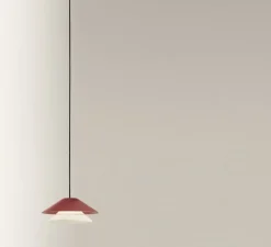 Suspension, Atreo, rouge, LED, 3000K, 865 lm, Ø13cm, H5,7cm - Nedgis