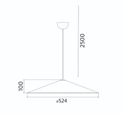 Suspension, Attic, blanc, LED, dim, 3000K, 875 lm, Ø52,4cm, H10cm - Zero