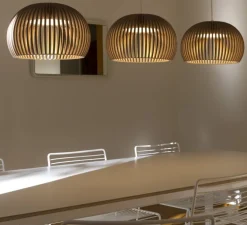 Suspension, Atto, noyer,LED, 3000k, 1400lm, Ø34cm, H21 - Secto Design