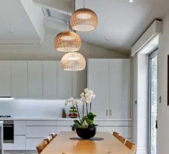 Suspension, Atto, noyer,LED, 3000k, 1400lm, Ø34cm, H21 - Secto Design